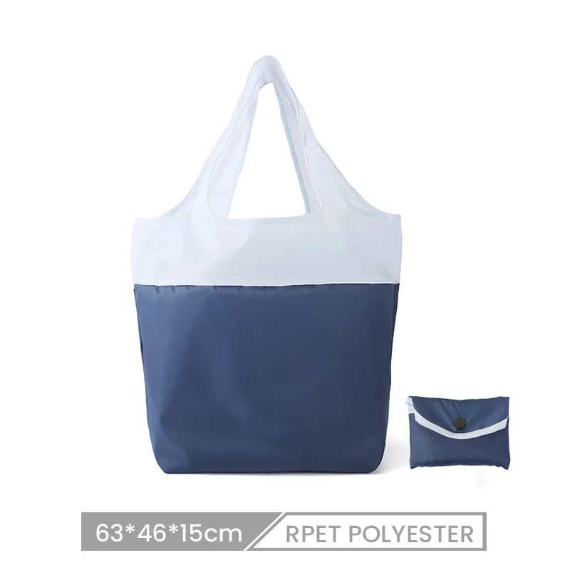 Reusable Custom 63*46*15cm Renewable Polyester Folding Environmentally Friendly Shopping Bag